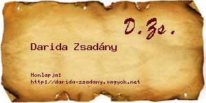 Darida Zsadány névjegykártya